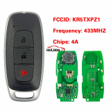 For N-issan  Aftermarket 3 Button Key  Rogue Pathfinder Kicks 2022-2023 Smart Control Fob 4A Chip FCC KR5TXPZ1 433MHz