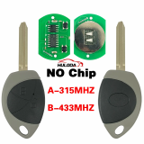 For Toyota Cobra Straight Plate 2 Button 315/433.92MHz NO Chip