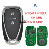 Aftermarket Smart Car Key  For Chevrolet Camaro Equinox Cruze Malibu Spark Fob ID46 PCF7952 434MHZ  HYQ4EA HYQ4AA