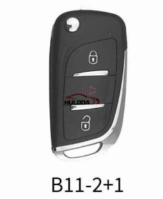 For Peugeot style remote key B11-2+1 For mini KD and KD-X2 generate new keys DS style