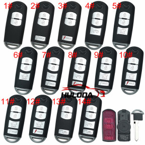 2/3/4 Buttons remote key shell For Mazda X-5 Summit Axela Atenza M3 M6 CX-5 Auto Remote Key