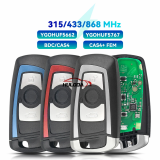 For BMW 1 3 5 7 Series CAS4 System Auto Vehichle Alarm Keyless KR55WK49863 ID49  PCF7945  Chip CAS4 868/315/433mhz Car Remote Smart Key