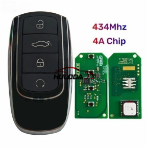  Original Smart Remote Key 4 Buttons 434Mhz 4A Chip For Chery Tiggo 8 Plus/ Tiggo /Tiggo 8 Pro Omoda 5 Proximity