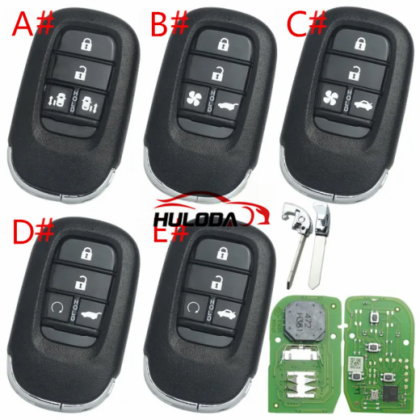  Xhorse Honda Universal Smart Remote Key PCB  XZBT51EN with key case