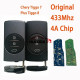 Original 3 Button 433Mhz 4A Chip Remote Car Key For Chery Tiggo 7 Plus Tiggo 8 Plus Smart Control Car Key