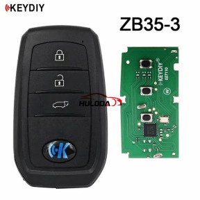 KEYDIY for Toyota style  ZB35 3 button smart remote key for KD-X2 KD-MAX generate