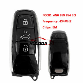 Original for Audi MLB 3 button remote key with 434mhz 5M Chip FSK model  for 2017 Audi A8 FCCID:4N0959754EG