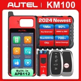 Autel MaxiIM KM100E Key Fob Programming Immobilizer Tool 2PCS Autel IKEY for 60s Key Generation OBD IMMO Key Learning on 99% Car