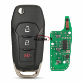 For Ford 3button Escort Fusion Transit F150/F250 2013-2016 Auto Flip Fob N5F-A08TAA ID49 Chip 433Mhz Car Remote Control Key