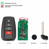 IKEYTY8A3T IKEYTY8A3P IKEYTY8A4TP Autel Toyota Universal Smart Key Toyota 8A Chip Remote work with Autel IMMO Tool KM100, IM508, IM608, Lock, Unlock, Trunk, Panic