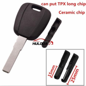 For Fiat transponder key blank with SIP22 blade (can put TPX long chip and Ceramic chip) blank color is black ,with SIP22 blade  NO LOGO 