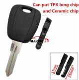 For Fiat transponder key blank with GT15R blade (can put TPX long chip and Ceramic chip) blank color is black ,with SIP22 blade  NO LOGO 