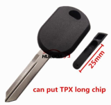 GTL For Ford  transponder Key blank can put TPX long chip