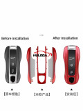 Solid Color ABS for Porsche Panamera Macan 718 Taycan 911 Cayman Boxster 9ya 971 Remote Smart Car Key Case Cover Fob Accessories