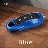 Solid Color ABS for Porsche Panamera Macan 718 Taycan 911 Cayman Boxster 9ya 971 Remote Smart Car Key Case Cover Fob Accessories