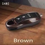 Solid Color ABS for Porsche Panamera Macan 718 Taycan 911 Cayman Boxster 9ya 971 Remote Smart Car Key Case Cover Fob Accessories