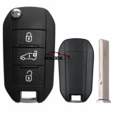 For Peugeot 208 2008 301 308 508 5008 RCZ For Citroen C-Elysee C4-Cactus Headlight Middle Remote Key Shell 3 Buttons Case（ no logo)