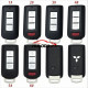 For Mitsubishi 2/3/4 button remote key blank with emergency key blade with logo