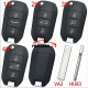For Peugeot 208 2008 301 308 508 5008 RCZ For Citroen C-Elysee C4-Cactus Headlight Middle Remote Key Shell 3 Buttons Case（ no logo)