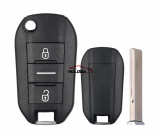 For Peugeot 208 2008 301 308 508 5008 RCZ For Citroen C-Elysee C4-Cactus Headlight Middle Remote Key Shell 3 Buttons Case（ no logo)