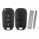 For Peugeot 208 2008 301 308 508 5008 RCZ For Citroen C-Elysee C4-Cactus Headlight Middle Remote Key Shell 3 Buttons Case（ no logo)