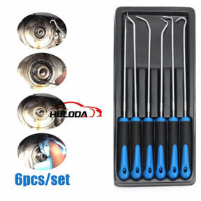 6 Piece Pick and Hook Set Car Oil Seal Puller Remover Screwdrivers Kit O-Ring Gasket Automotive Disassembly Repair Hand Tools