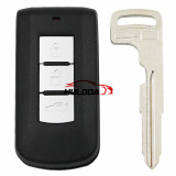 For Mitsubishi 2/3/4 button remote key blank with emergency key blade without logo