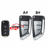 2/3 button For VW 202AD Modified Golf Key Case For Volkswagen VW Golf Tiguan