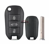 For Peugeot 208 2008 301 308 508 5008 RCZ For Citroen C-Elysee C4-Cactus Headlight Middle Remote Key Shell 3 Buttons Case（ no logo)