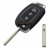 3 Buttons car symbol Flip Remote Car Key Case For Hyundai Solaris Verna ELANTRA Santa