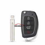3+1 Buttons SUV symbol Flip Remote Car Key Case For Hyundai Solaris Verna ELANTRA Santa