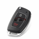2+1 Buttons Flip Remote Car Key Case For Hyundai Solaris Verna ELANTRA Santa