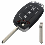 3 Buttons car symbol Flip Remote Car Key Case For Hyundai Solaris Verna ELANTRA Santa