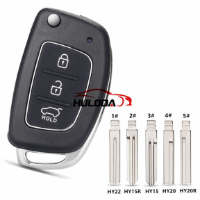 3 Buttons SUV symbol Flip Remote Car Key Case For Hyundai Solaris Verna ELANTRA Santa