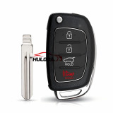 3+1 Buttons SUV symbol Flip Remote Car Key Case For Hyundai Solaris Verna ELANTRA Santa