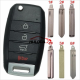 For KIA 3+1 button flip remote key blank SUV please choose which  key blade in your need