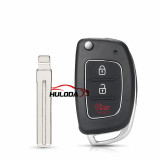 2+1 Buttons Flip Remote Car Key Case For Hyundai Solaris Verna ELANTRA Santa