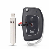 3 Buttons SUV symbol Flip Remote Car Key Case For Hyundai Solaris Verna ELANTRA Santa