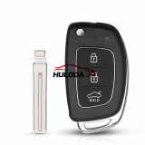 3 Buttons car symbol Flip Remote Car Key Case For Hyundai Solaris Verna ELANTRA Santa