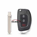 2+1 Buttons Flip Remote Car Key Case For Hyundai Solaris Verna ELANTRA Santa