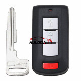 For Mitsubishi 2/3/4 button remote key blank with emergency key blade without logo
