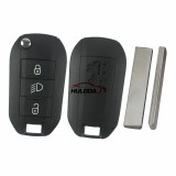 For Peugeot 208 2008 301 308 508 5008 RCZ For Citroen C-Elysee C4-Cactus Headlight Middle Remote Key Shell 3 Buttons Case（ with logo)