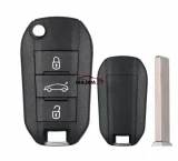 For Peugeot 208 2008 301 308 508 5008 RCZ For Citroen C-Elysee C4-Cactus Headlight Middle Remote Key Shell 3 Buttons Case（ no logo)