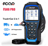 FcaR F506 Pro 24V Heavy Duty Truck OBD2 Scanner Full System Diagnostic Tool For Hino/Isuzu/Fuso/UD Excavator/Pickup/Bus Vehicles