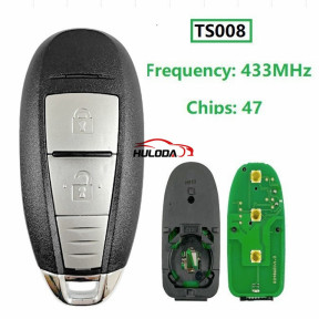 For Suzuki key 2-key smart key 433MHz PCF7953/ID47 FCCID: TS008