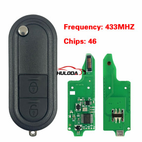 For  2011-2015 MG MG3 2-key folding remote control car key 433MHz ID46