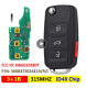 For VW Jetta CADDY EOS GTI Golf Passat Tiguan 3+1 Buttons NBG010180T ​5K0837202AE Flip Folding Remote Key