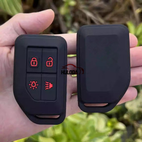 For Volvo CARGO 555 FH16 FM Key Cover Silicone Remote Key Chain Car Key Case 4 Button Keyless Shell Car Accessories