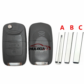  For Chevrolet 3 button Captiva Blank Key Replacement Flip Folding Remote Key Shell