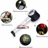 30X Handheld Metal Magnifiers Folding Magnifier Loupe Lens With LED Light Calibration Magnifying Glass For Jewelry Repair